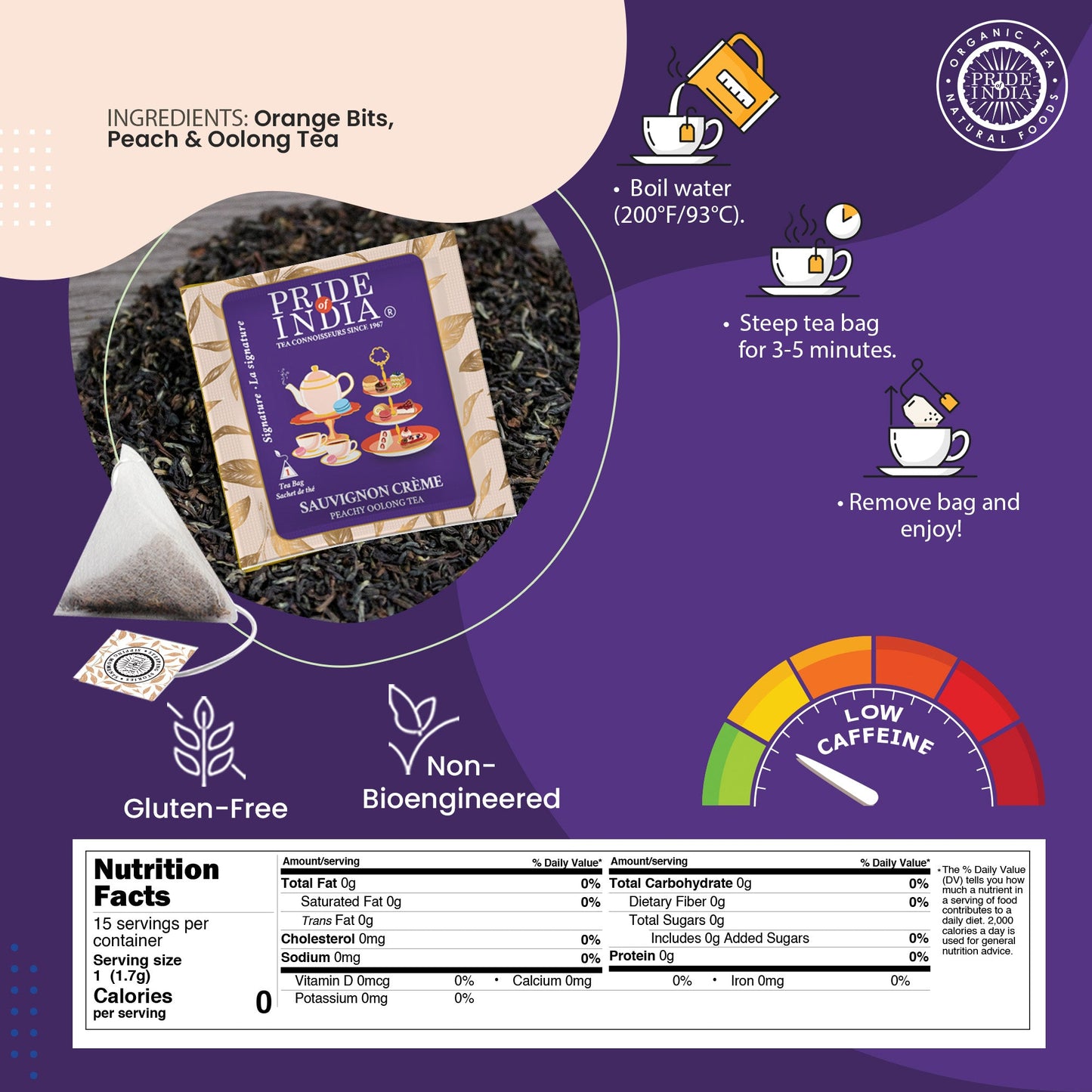 Sauvignon Creme - Peachy Oolong Tea Bags